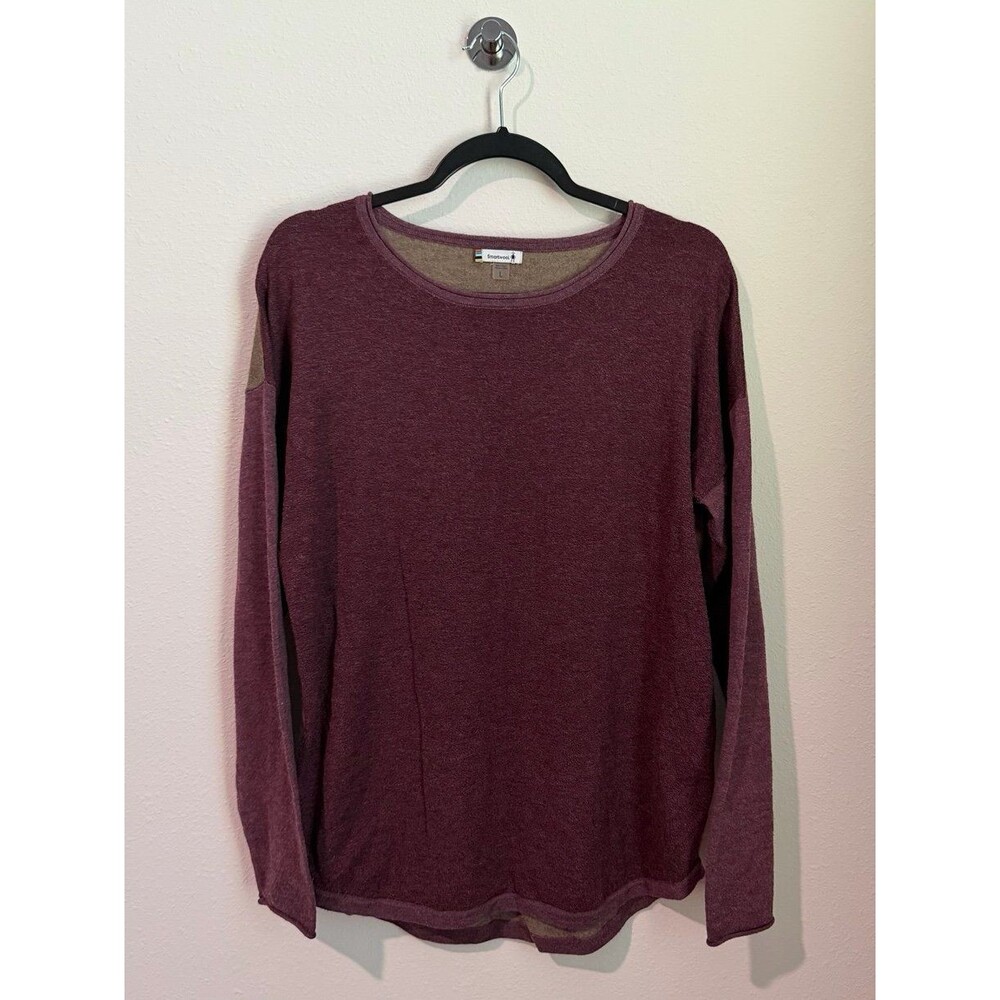 Smartwool Women’s Shadow Pine Colorblock Crewneck Sweater Size Large